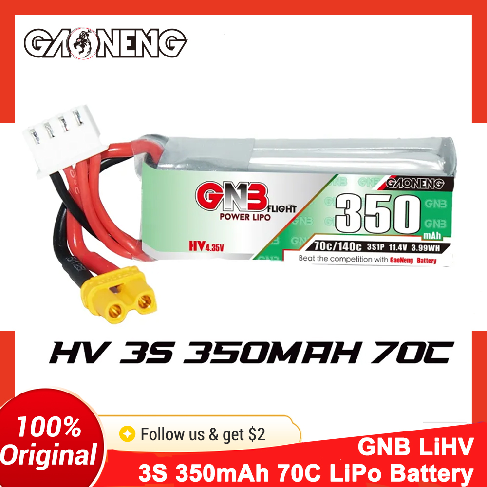 Fpv Drone Goggles - แบตเตอรี่ Gaoneng GNB 350mAh 3S 70C