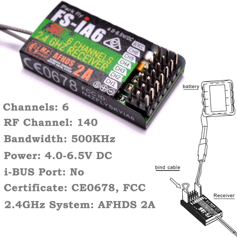ฟลายสกาย FS-IA6 ตัวรับสัญญาณ 6 - Fpv Drone Battery บทวิจารณ์และราคา