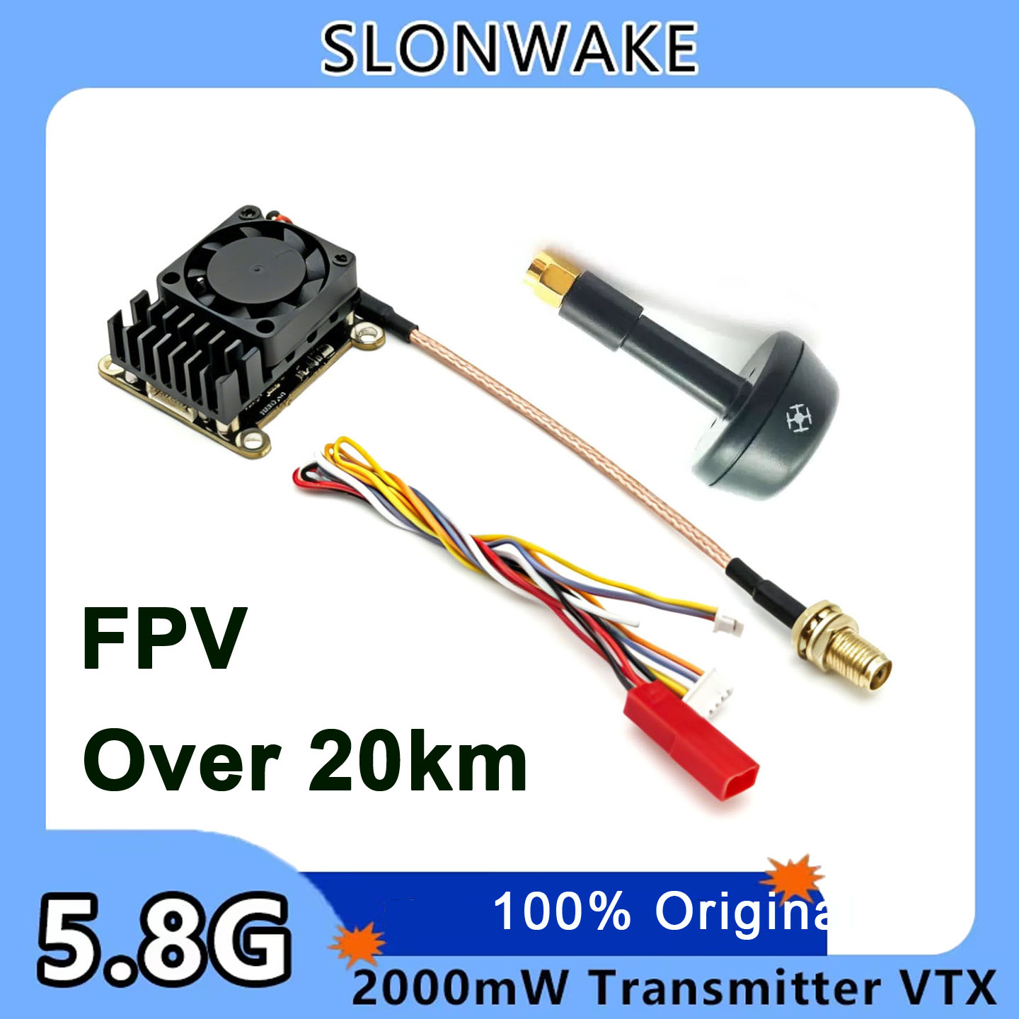 อัปเกรดใหม่ 5.8Ghz 2W ตัวส่งสั - Fpv Drone Receiver บทวิจารณ์และราคา